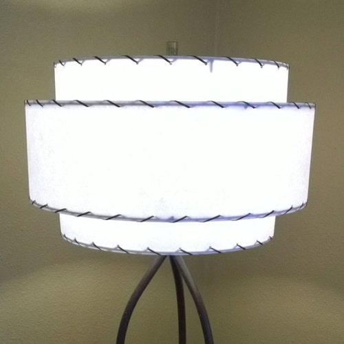 Mid Century Style 3 Tier Fiberglass Lamp Shade Retro Modern Etsy