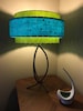 Mid Century Style 3 Tier Fiberglass Lamp Shade Retro Modern 15X9 Turquoise 