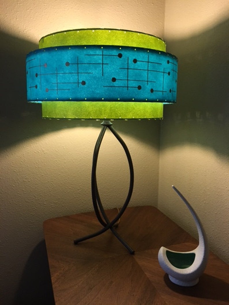 Mid Century Style 3 Tier Fiberglass Lamp Shade Retro Modern Etsy