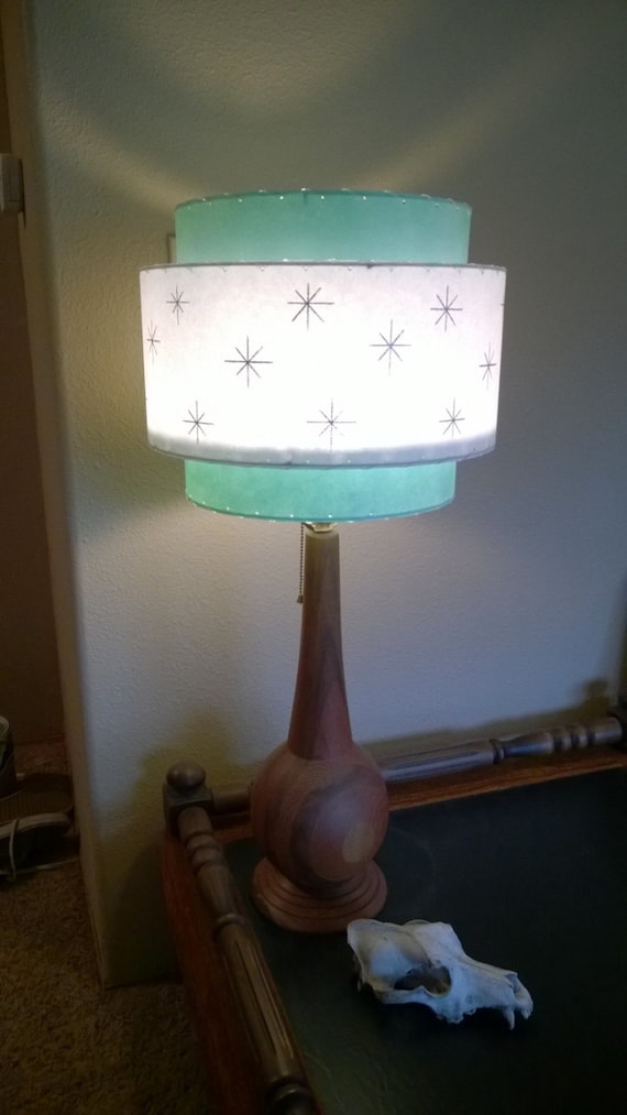 Vintage Mid Century Style Fiberglass Lamp Shade Modern Atomic Vintage Mid Century Style Fiberglass