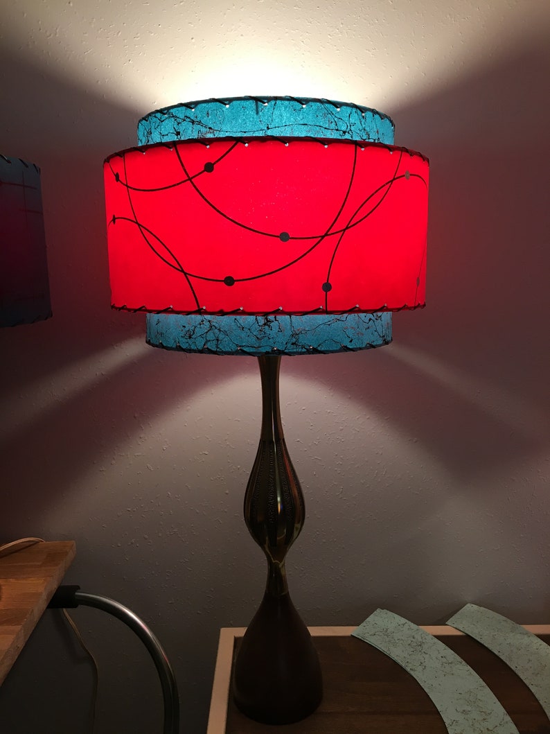 Mid Century Style 3 Tier Fiberglass Lamp Shade Retro Modern Etsy