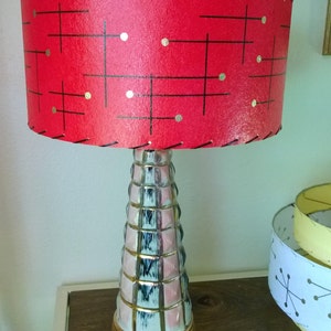 Mid Century Style Fiberglass Lamp Shade Retro Modern image 2