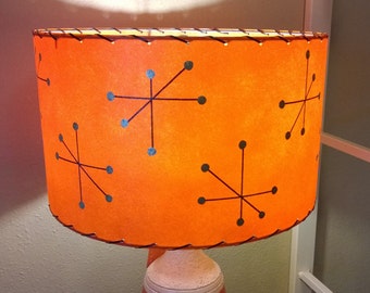 Mid Century Style  Fiberglass Lamp Shade Retro Modern Starburst