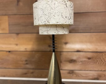 Vintage Mid Century Style Fiberglass Lamp Shade Modern Atomic