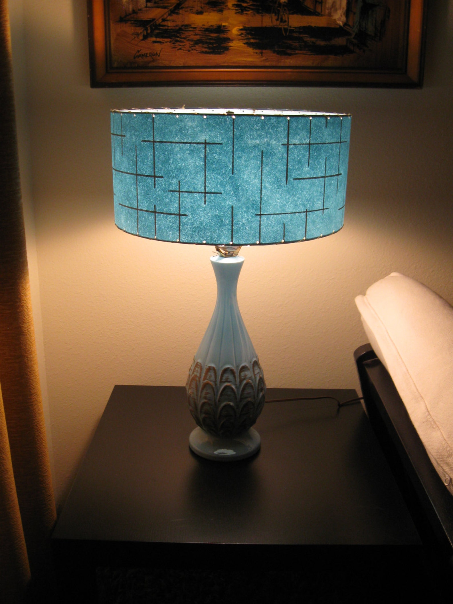 Made to Order Mid Century Vintage Style Fiberglass Lamp Shade Etsy