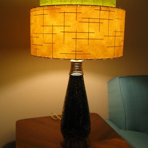 Mid Century Vintage Style 2 Tier Fiberglass Lamp Shade Modern Atomic Retro IO