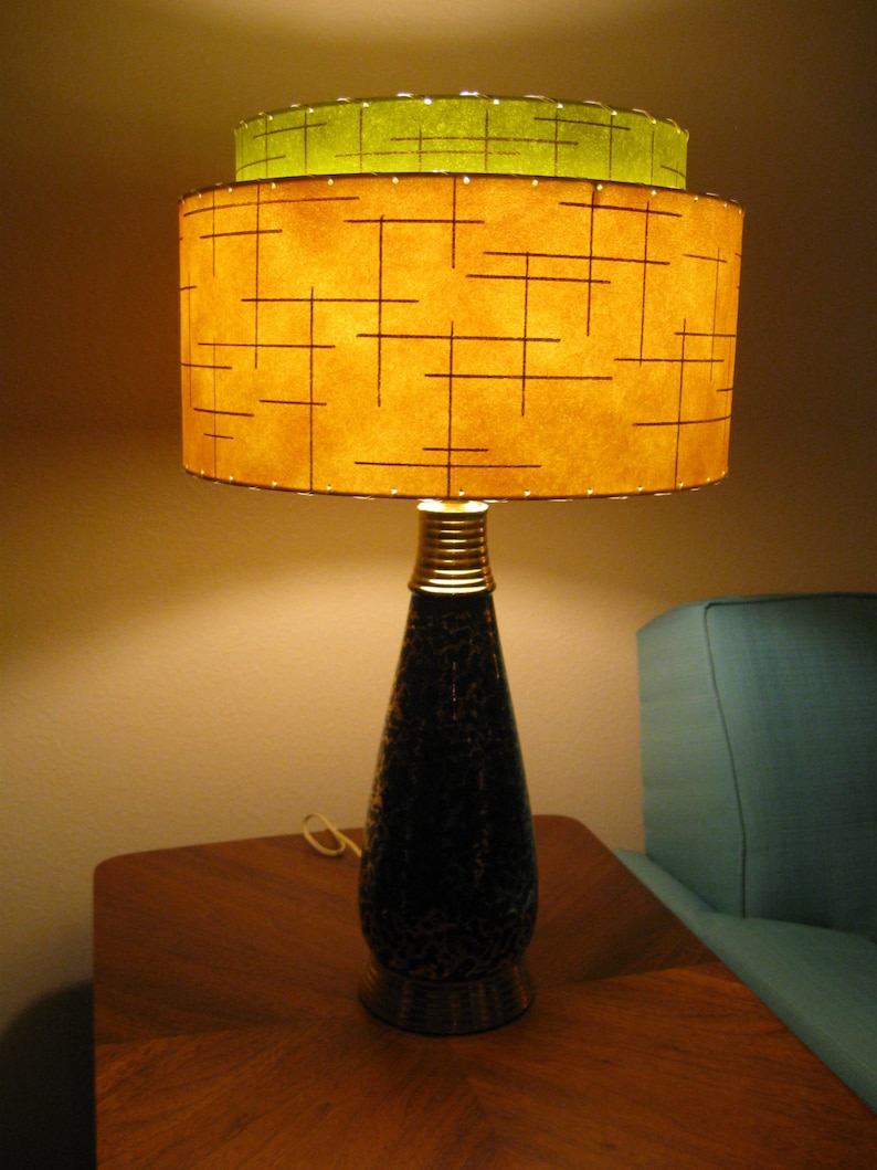 Mid Century Vintage Style 2 Tier Fiberglass Lamp Shade Modern - Etsy