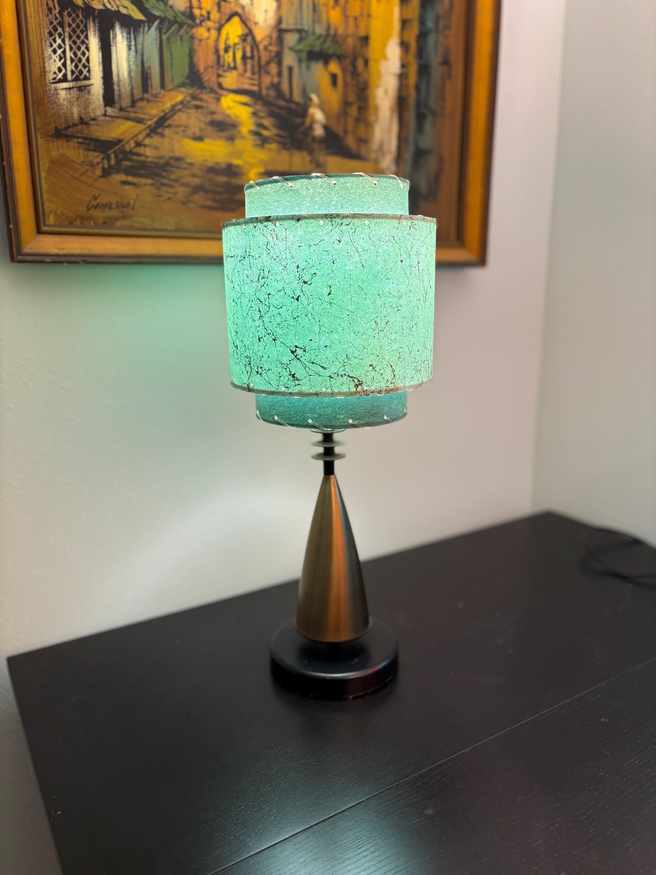 Vintage 50s Fiberglass Lamp - Etsy Australia