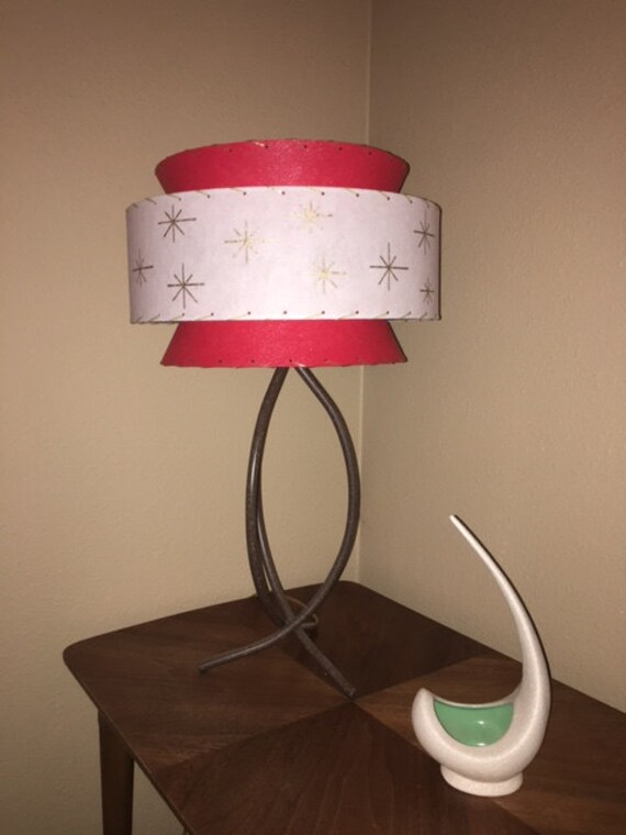 Mid Century Vintage Style Tapered 3 Tier Fiberglass Lamp Shade Mid Century Vintage Style Tapered 3