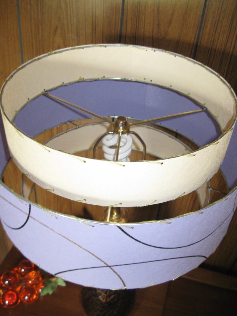 Mid Century Style 3 Tier Fiberglass Lamp Shade Retro Modern Etsy