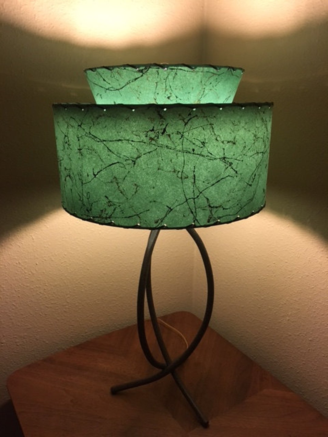 Buy Mid Century Vintage Style Tapered Tier Fiberglass Lamp Shade Modern  Atomic Alpine Green Online in India