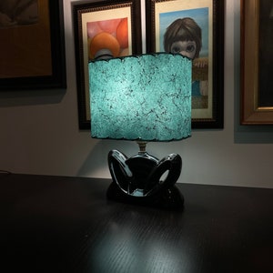 Mid Century Style  Fiberglass Lamp Shade Retro Modern Rectangular Alpine