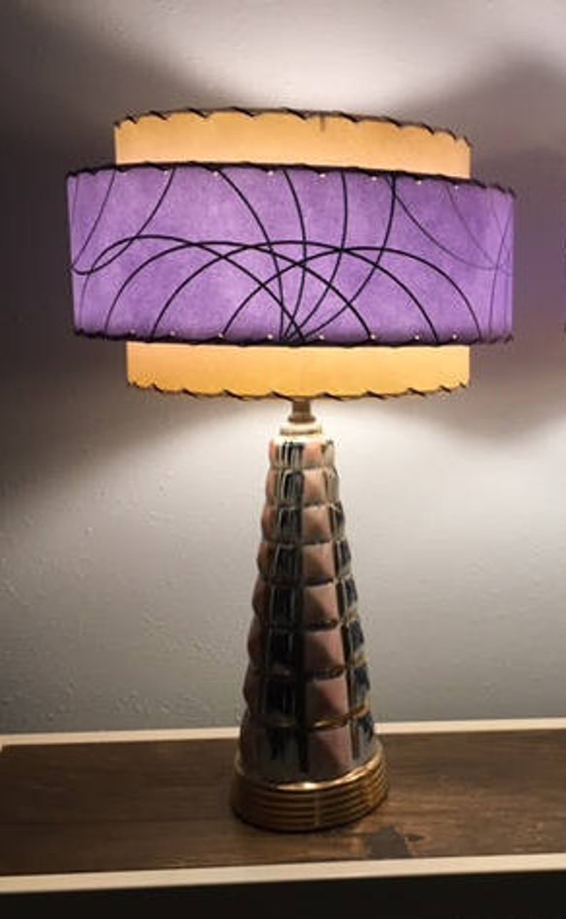 Mid Century Style 3 Tier Fiberglass Lamp Shade Retro Modern Etsy