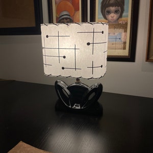 Mid Century Style  Fiberglass Lamp Shade Retro Modern Rectangular Bright White