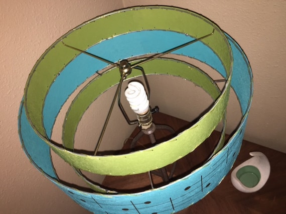 Mid Century Style 3 Tier Fiberglass Lamp Shade Retro Modern