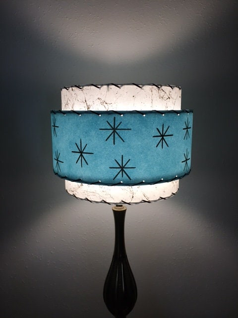 Vintage Mid Century Style Fiberglass Lamp Shade Modern