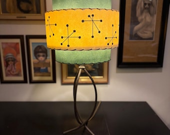 3 Tier Fiberglass Lamp Shade Modern Atomic Starburst Mid Century Style
