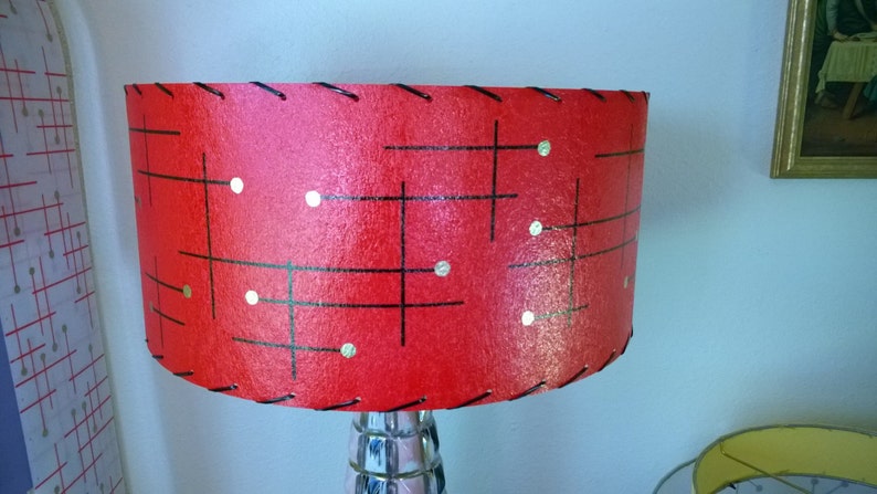 Mid Century Style Fiberglass Lamp Shade Retro Modern image 3