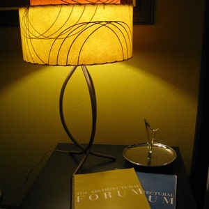 Mid Century Vintage Style 2 Tier Fiberglass Lamp Shade Modern Atomic Retro IBO2