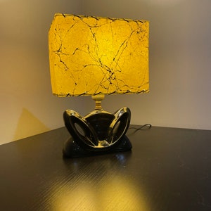 Mid Century Style  Fiberglass Lamp Shade Retro Modern Rectangular Yellow