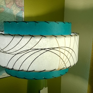 Mid Century Style 3 Tier Fiberglass Lamp Shade Retro Modern