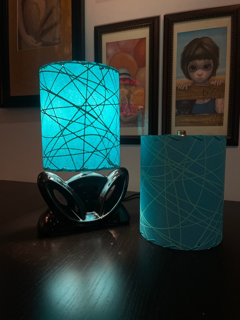 Custom Pair of Mid Century Style Fiberglass Lamp Shades Etsy