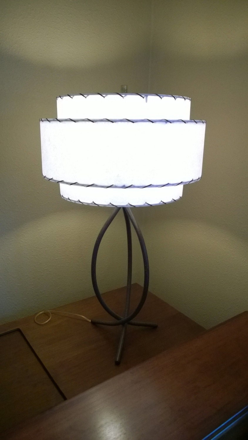 Diy Kit Vintage Mid Century Style 3, Fiberglass Lamp Shades Retrofit