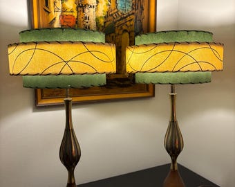 Vintage 1950's MCM Black Panther TV LAMP 19