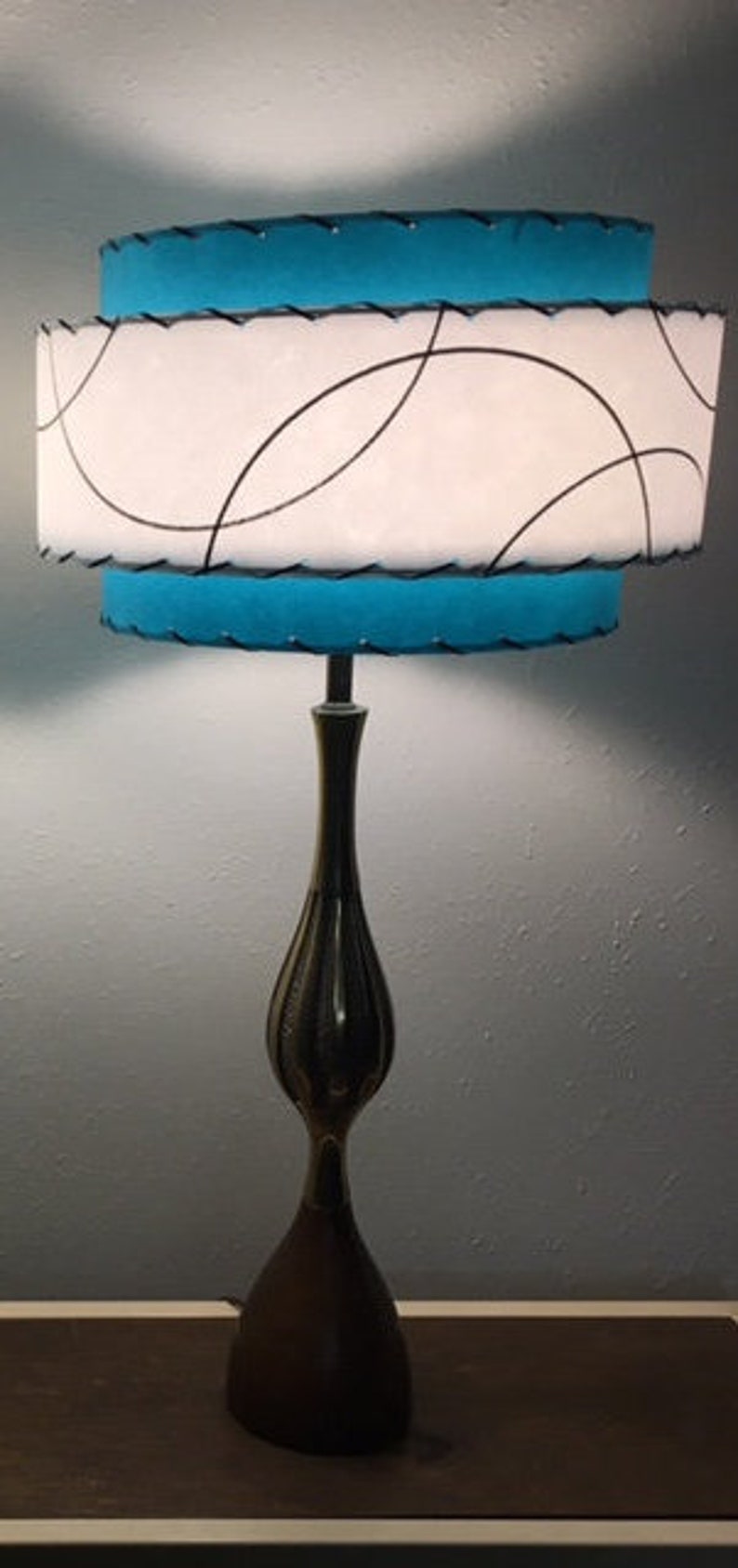 Mid Century Style 3 Tier Fiberglass Lamp Shade Retro Modern Etsy