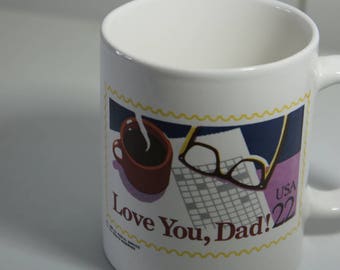 USPS kocham Cię, tato! 22 Cent pieczęć 1986 kawy kubek rodzica prezent ceramiczne Cup kolekcjonowania