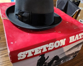 Stetson men's fedora 3xBeaver Stetsonian gray / black original box