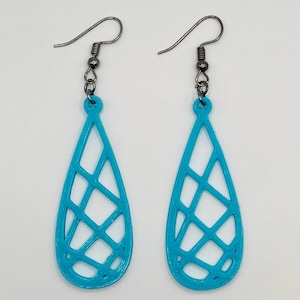 Geometric Drop Light 3D printed Earrings