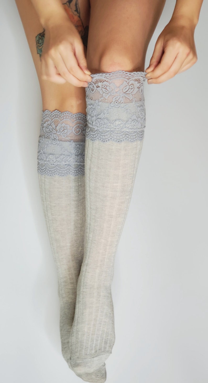 lace boot socks