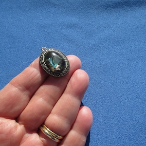 Abalone Shell Oval Shaped Pendant TLC, Darkening, Flaking