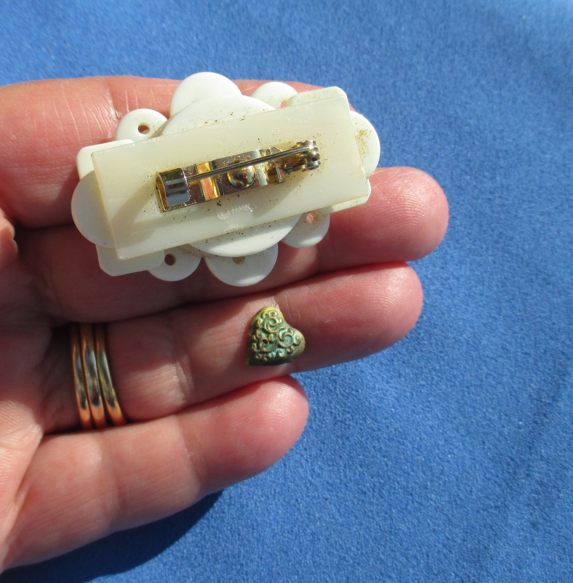 Hallmark Cards Buttons Hearts Brooch Repair, Repurpose - Etsy