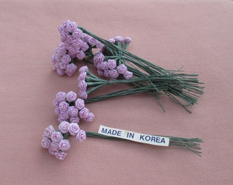 Lot Of Miniature Lilac Colored Rose Bouquets Made In Korea