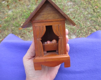 Non Working Wood Plastic Baby Music Box Repair, Repurpose