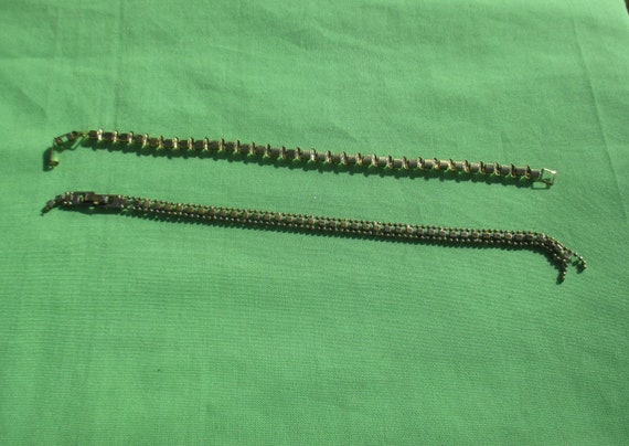 Lot of Clear Rhinestone Bracelets One Broken - image 2