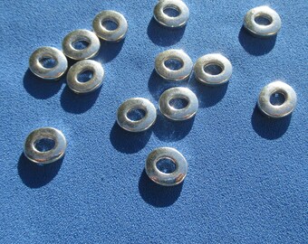 Lot of Salvaged Oval Metal Slide Beads