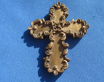 Resin Small Cross Shaped Wall Hanging Missing Hook, Hanger