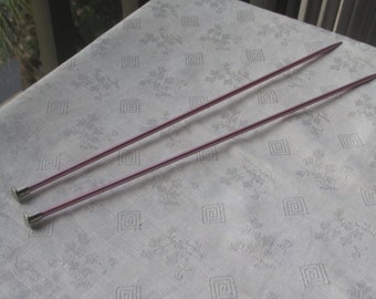 Vintage Susan Bates Anodized Aluminum Knitting Needles Size 4