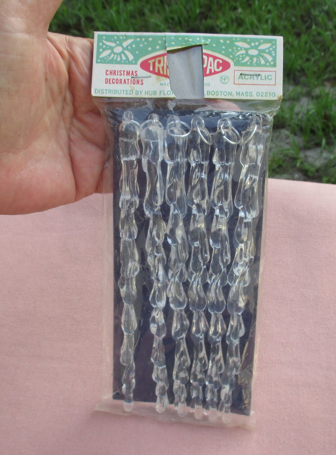 Vintage Trimapac Clear Acrylic Icicle Ornaments in Package Etsy