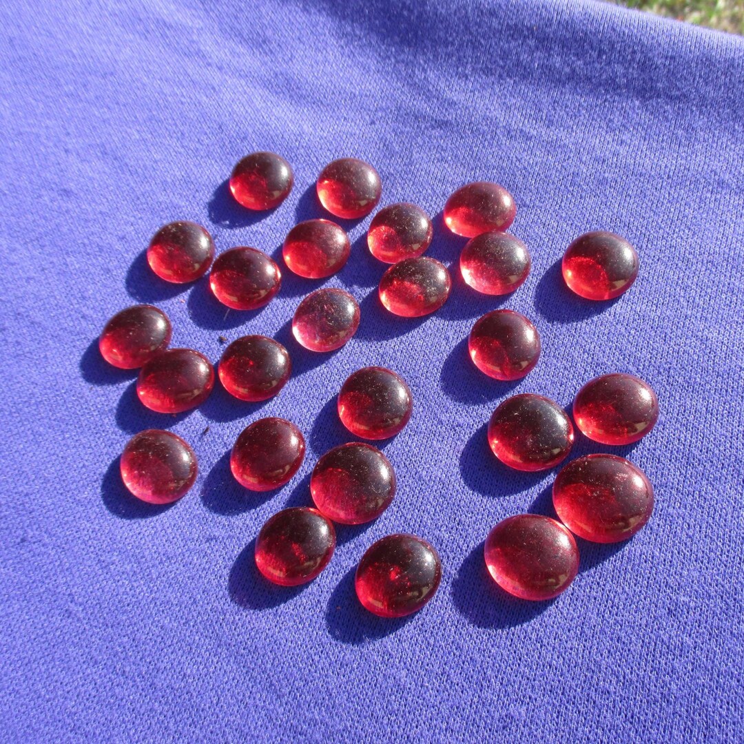 Lot of Red Glass Pebbles TLC, Soiling, Flaking - Etsy