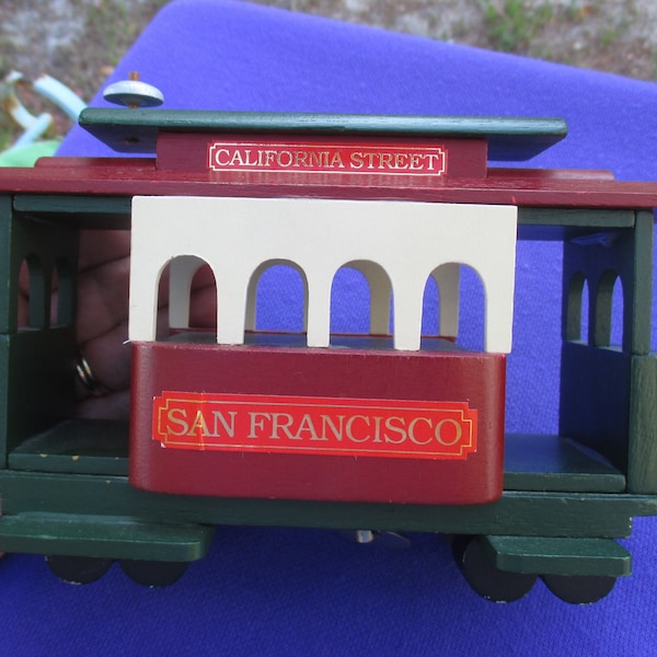 The San Francisco Music Box Company Street Cable Car Trolley