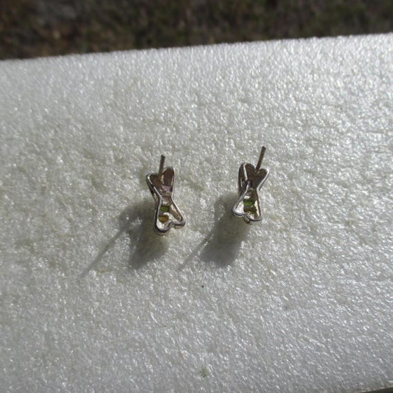 Multi Colored Square Rhinestone Dangling Pierced … - image 2