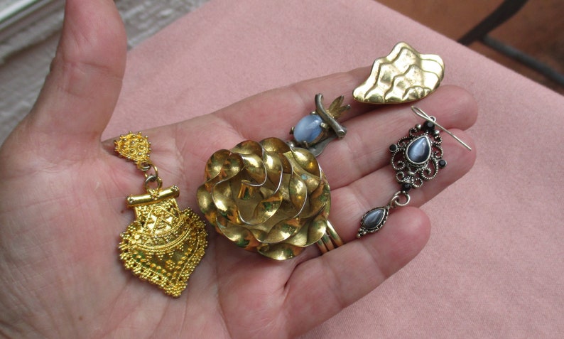 Lot Of Assorted Single Odd Earrings One Bird Shaped