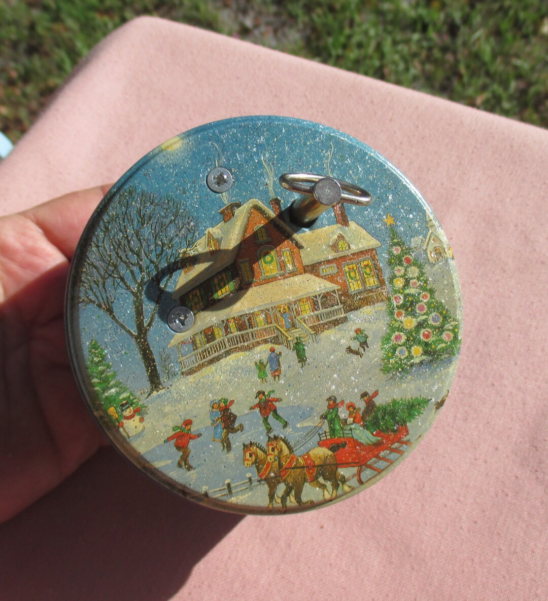 Vintage Potpourri Press Musical Christmas Tin Etsy