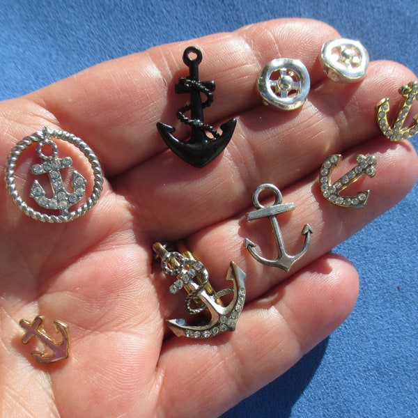 Lot of Nautical Themed Pendants, Broken Jewelry Bits & Pieces