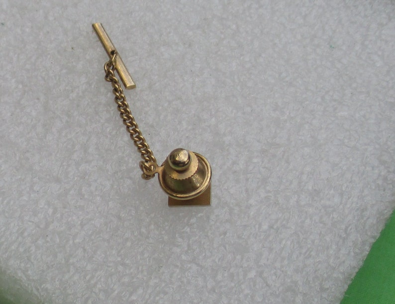 Vintage Square Metal Tie Tack Heavy Scratches