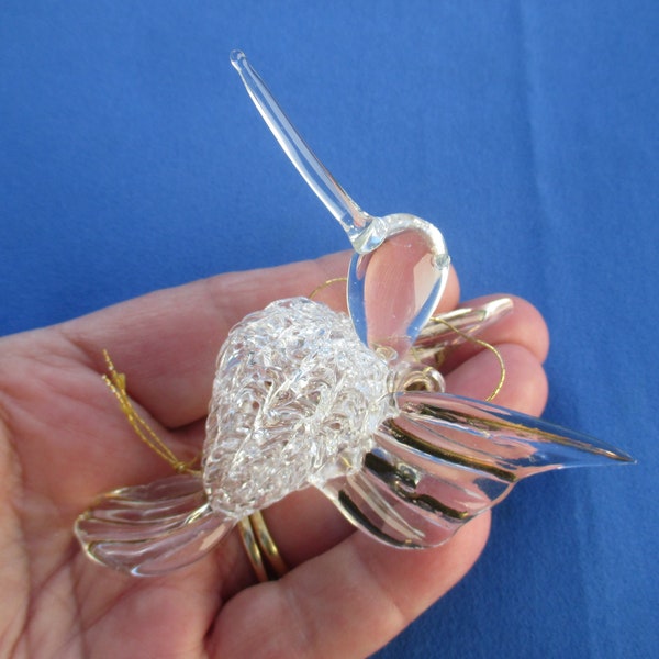 Spun Glass Hummingbird Ornament